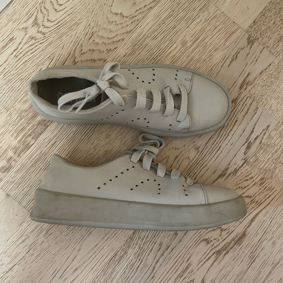 CAMPER leather cream courb sneaker shoes - Picture 2 of 3